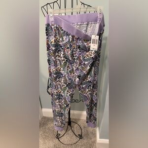 NEW Vera Bradley Maddalena Paisley soft Small S pajama jogger pants Women Purple